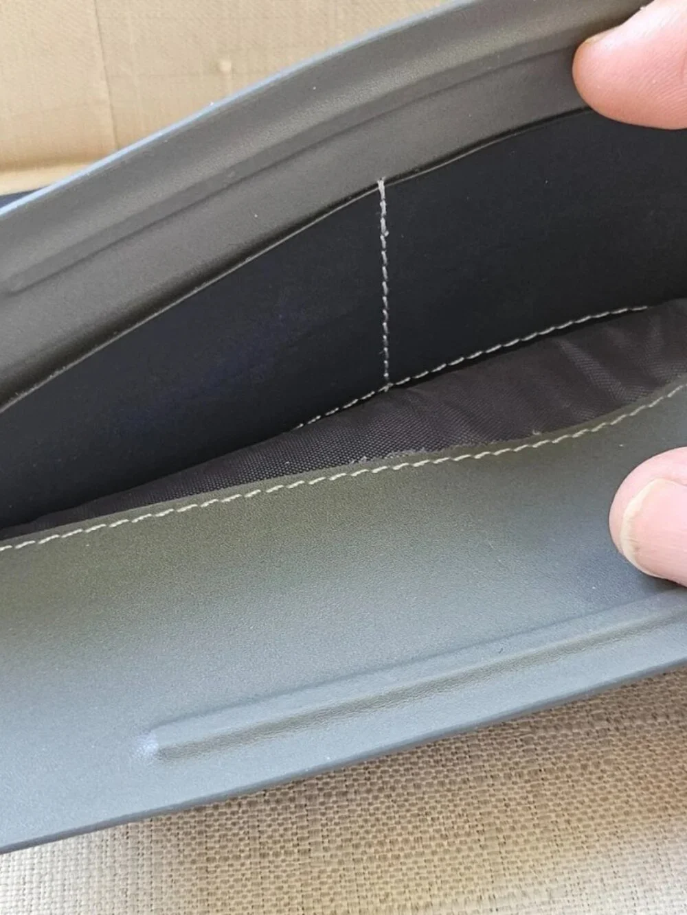 Waldor Long Wallet Slim Genuine Leather Magnet Dark Blue Card Holder Bifold